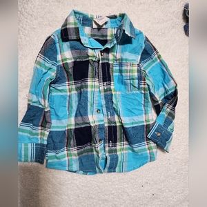 3T Healthtex plaid button up shirt